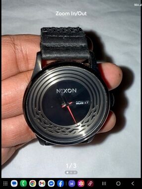 Nixon Men’s Black Dial Watch with Black Strap